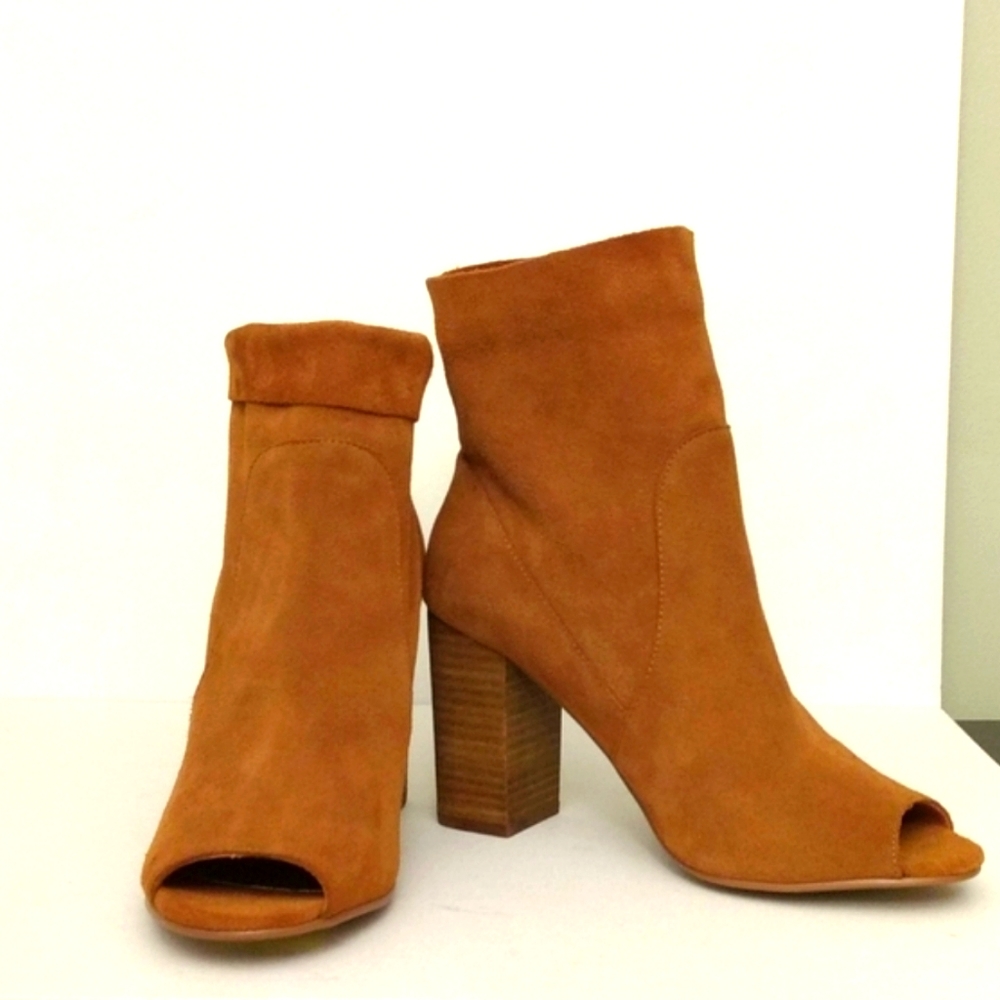 Chinese Laundry Suede Peep Toe Booties